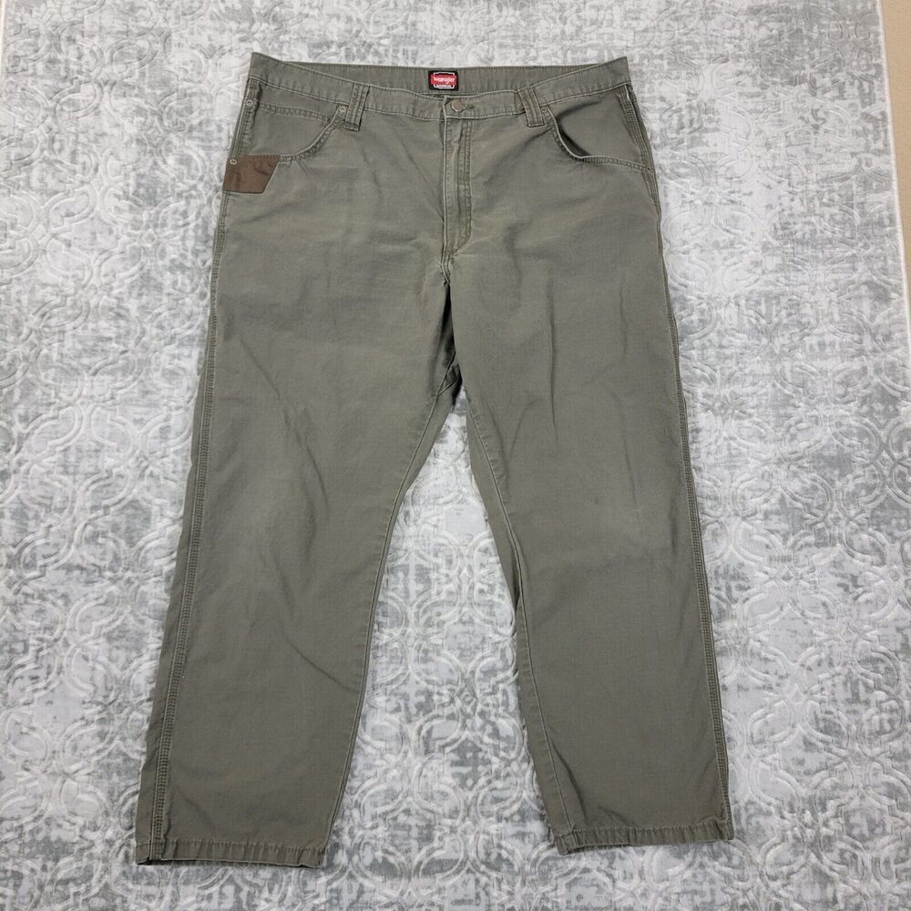 Wrangler Pants Mens 42x30 Gray Loden Technician Ripstop Utility Workwear